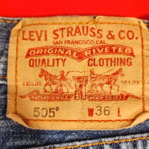 Levi's 505 jean short regular fit blue men's size 36 - Picture 5 of 8